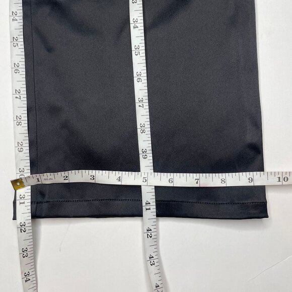 Jessica Allen Black Satin Wide Leg Trousers High Waisted Size 10 - Picture 7 of 10